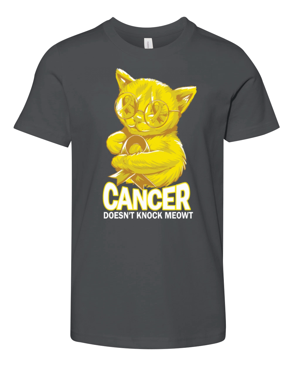 Cancer Doesnt Knock Bladder Cancer Youth Unisex Jersey Tee
