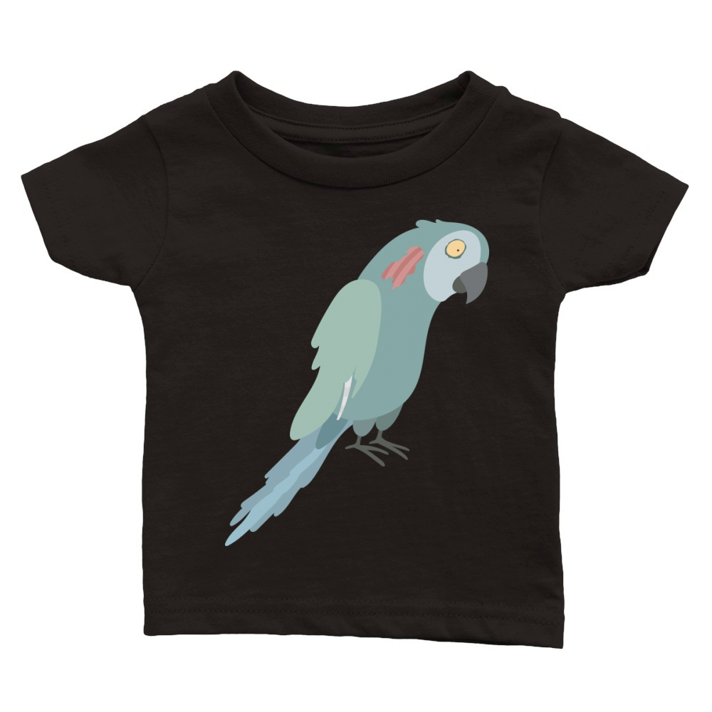 Zombie Parrot Skull Halloween Funny Cute Costume Gift Classic Baby Crewneck T-shirt
