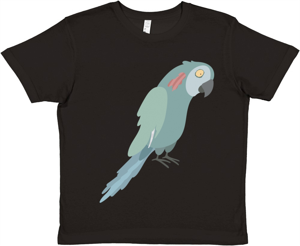 Zombie Parrot Skull Halloween Funny Cute Costume Gift Premium Kids Crewneck T-shirt