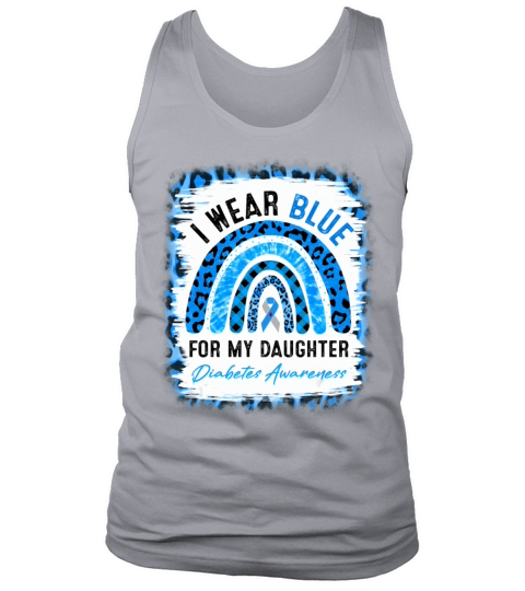 I Wear Blue Ribbon For My Daughter T1D Diabetes Aw Tank Top Unisex