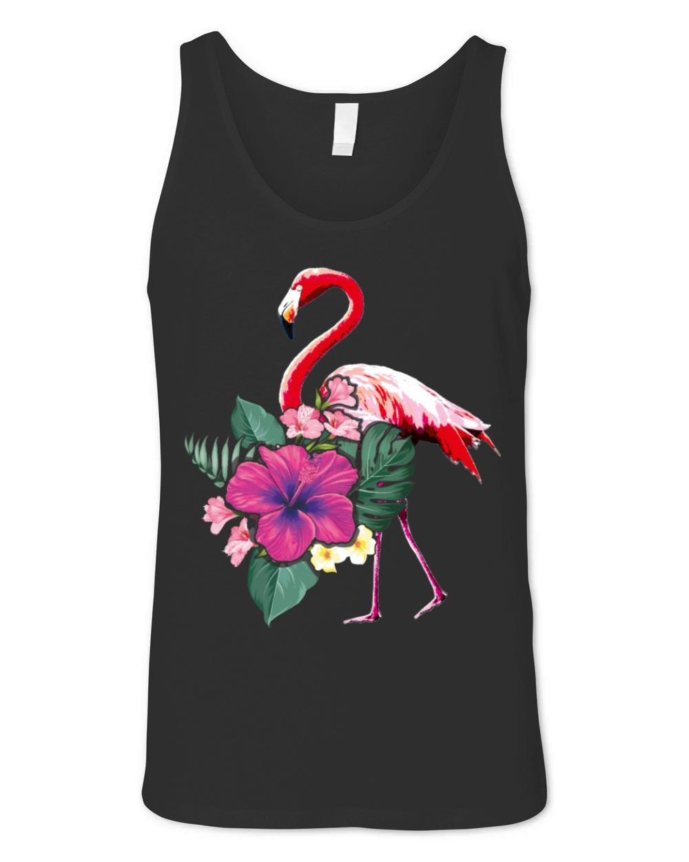 Tropical Flamingo Palm Tree Surf Hello Summer Unisex Jersey Tank
