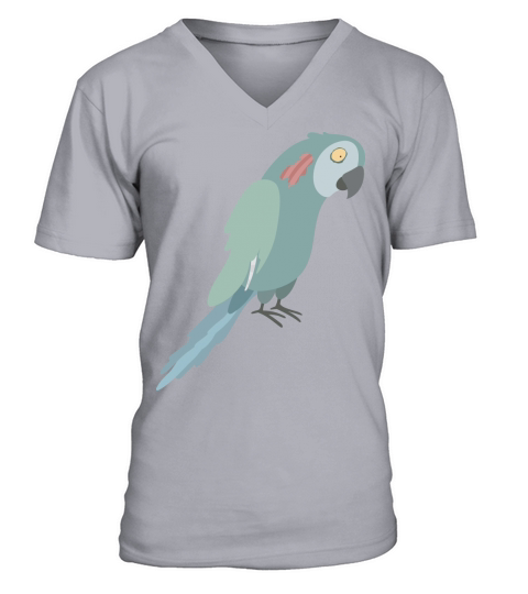 Zombie Parrot Skull Halloween Funny Cute Costume Gift V-Neck T-shirt
