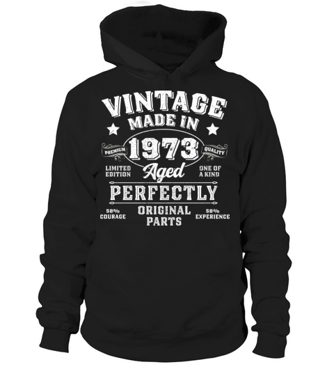 Vintage 50th Birthday Decorations Men Funny 1973 Hoodie Unisex