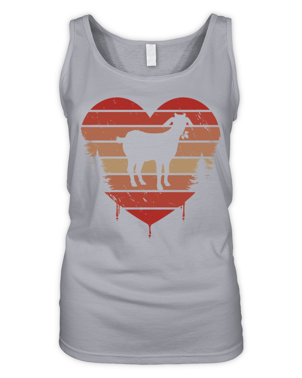 Cute Red Vintage Heart Nigerian Dwarfs Valentine Organic Women's Tank Top