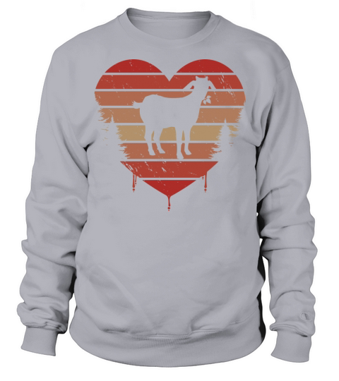 Cute Red Vintage Heart Nigerian Dwarfs Valentine Sweatshirt Unisex