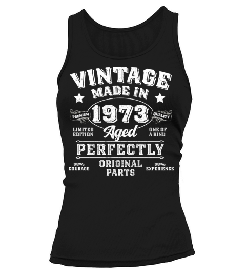 Vintage 50th Birthday Decorations Men Funny 1973 Tank top Woman