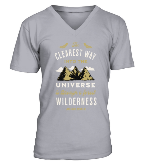 Forest Wilderness Outdoor Inspirational Quote V-Neck T-shirt