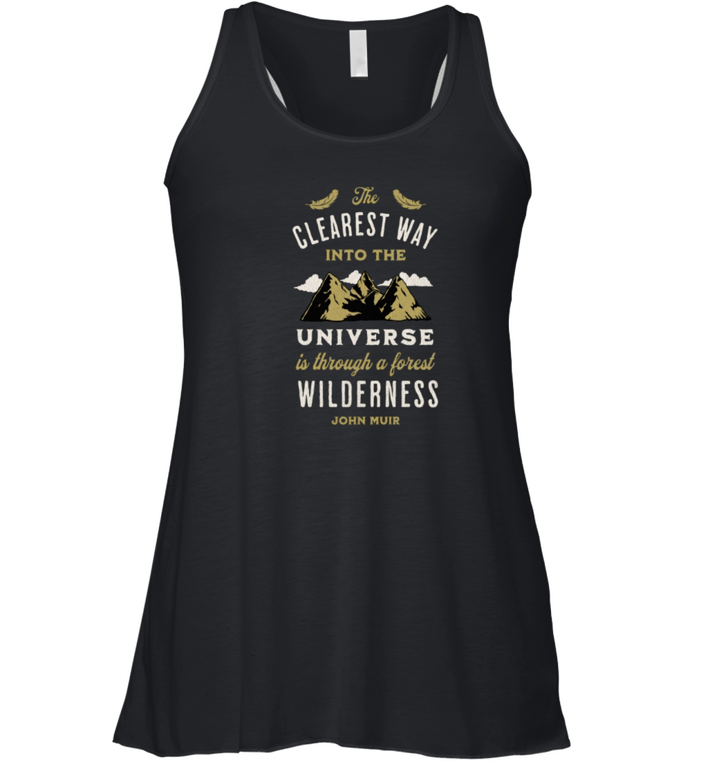 Forest Wilderness Outdoor Inspirational Quote Women's Flowy Tank Top