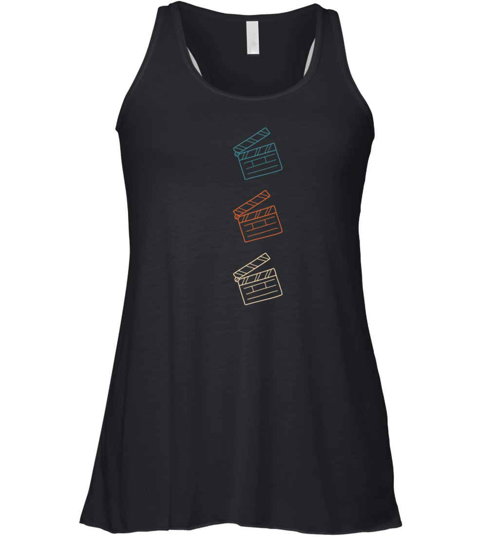 Vintage Film Clapper Director Musical Actor Women's Flowy Tank Top