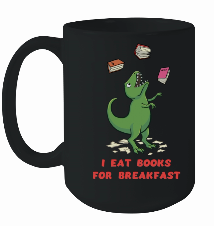T Rex Book Lover Dinosaur Ceramic Mug