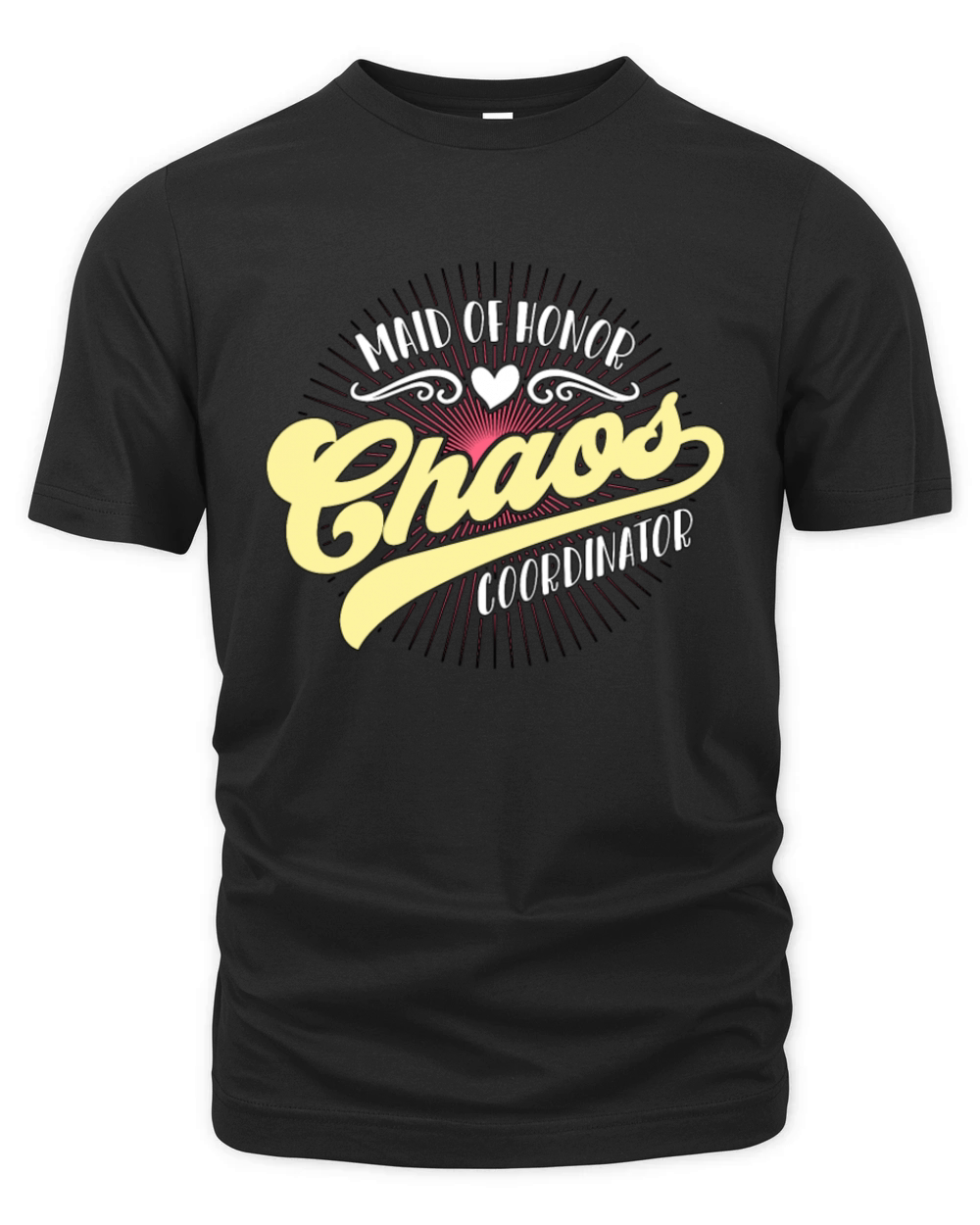 Maid Of Honor Chaos Coordinator Bachelorette Party Organic Unisex T-shirt