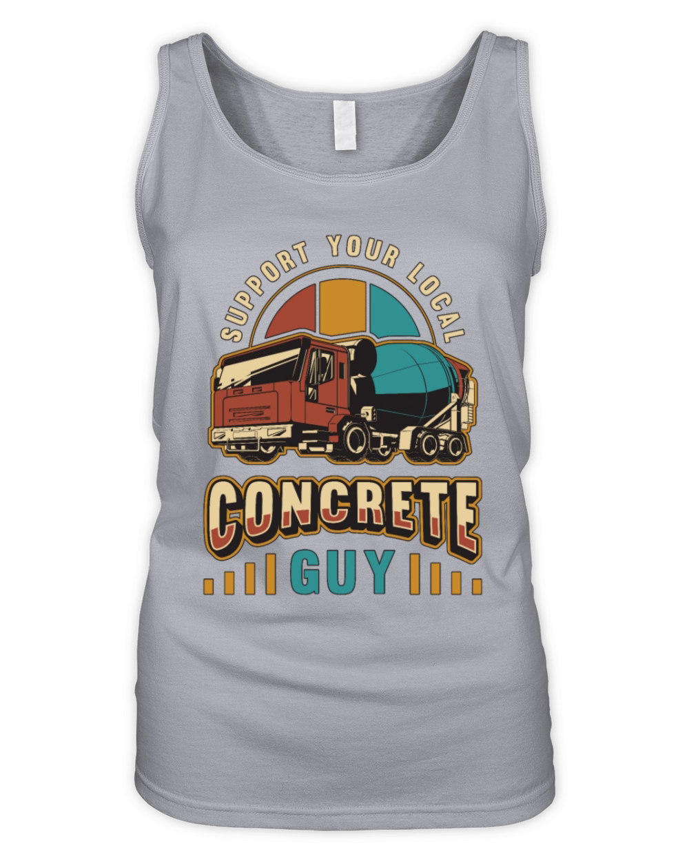 Concrete Finisher Support Your Local Retro Mason Organic Women's Tank Top