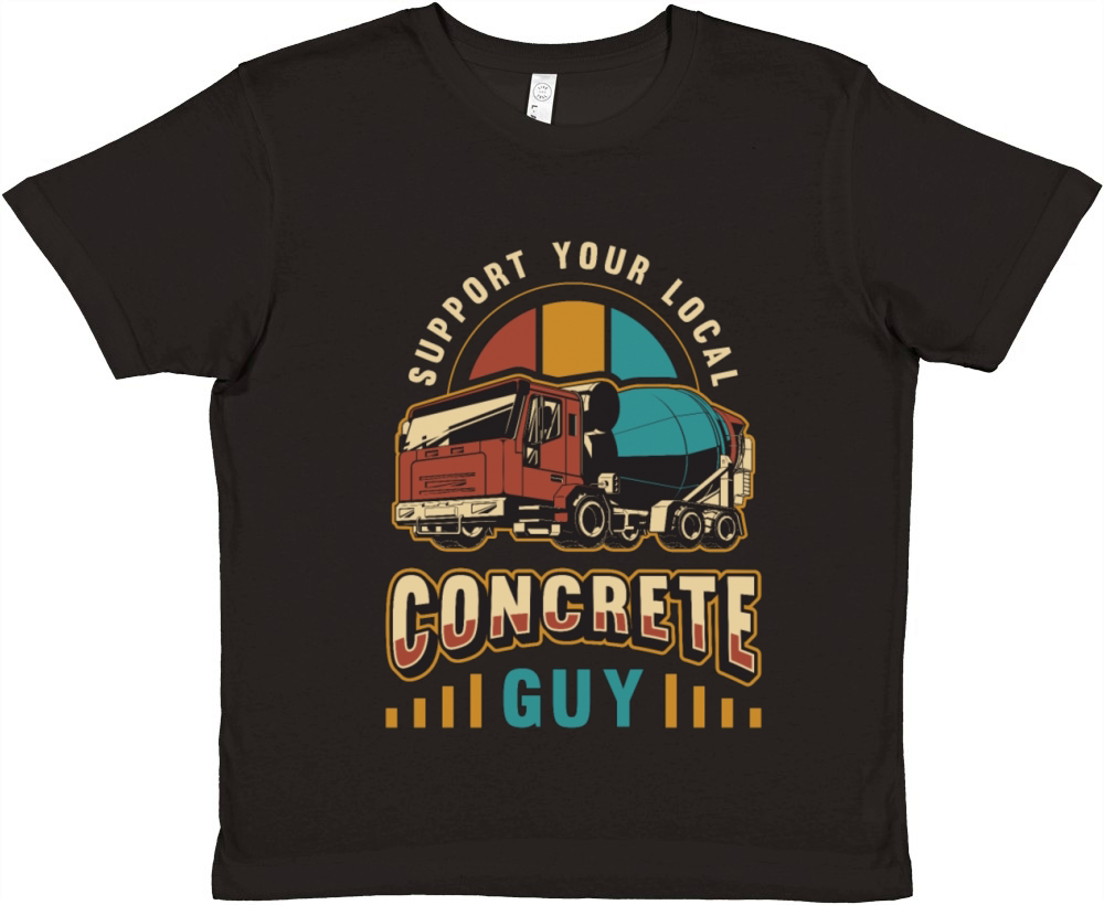Concrete Finisher Support Your Local Retro Mason Premium Kids Crewneck T-shirt