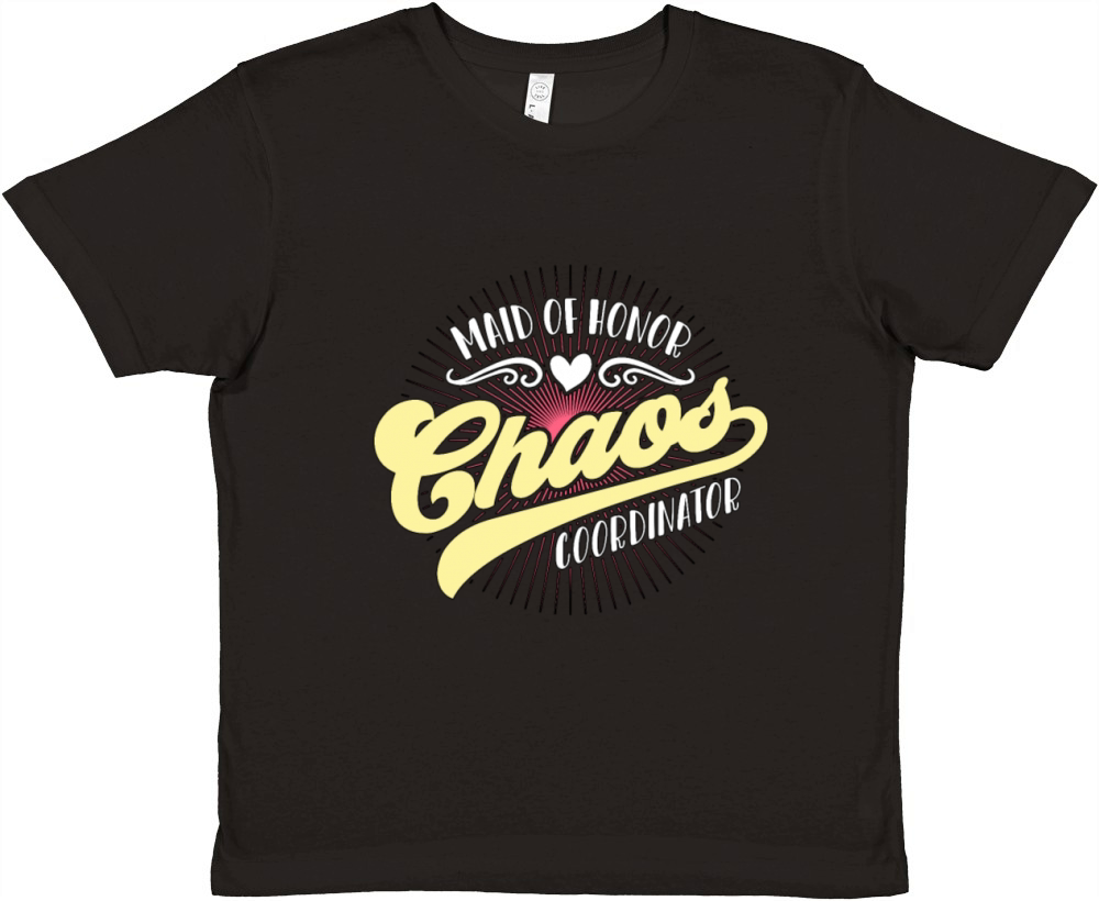 Maid Of Honor Chaos Coordinator Bachelorette Party Premium Kids Crewneck T-shirt
