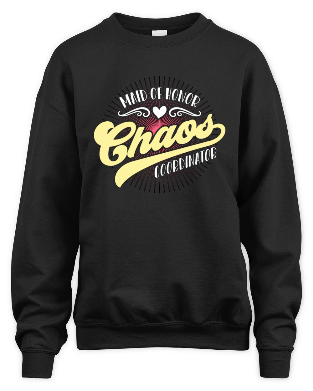 Maid Of Honor Chaos Coordinator Bachelorette Party Unisex Premium Crewneck Sweatshirt