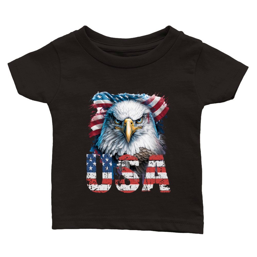 Patriotic Eagle 003 Classic Baby Crewneck T-shirt