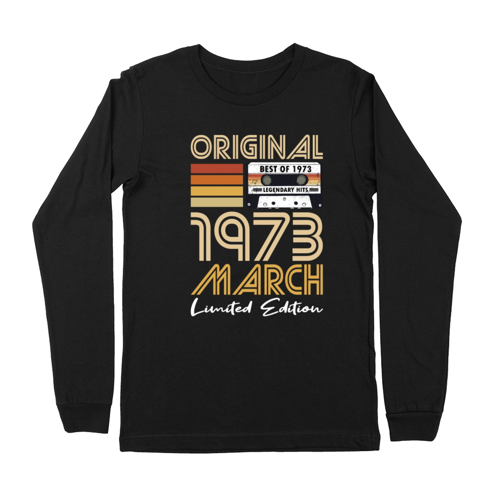 50th birthday march 1973 original 1973 Premium Long Sleeve