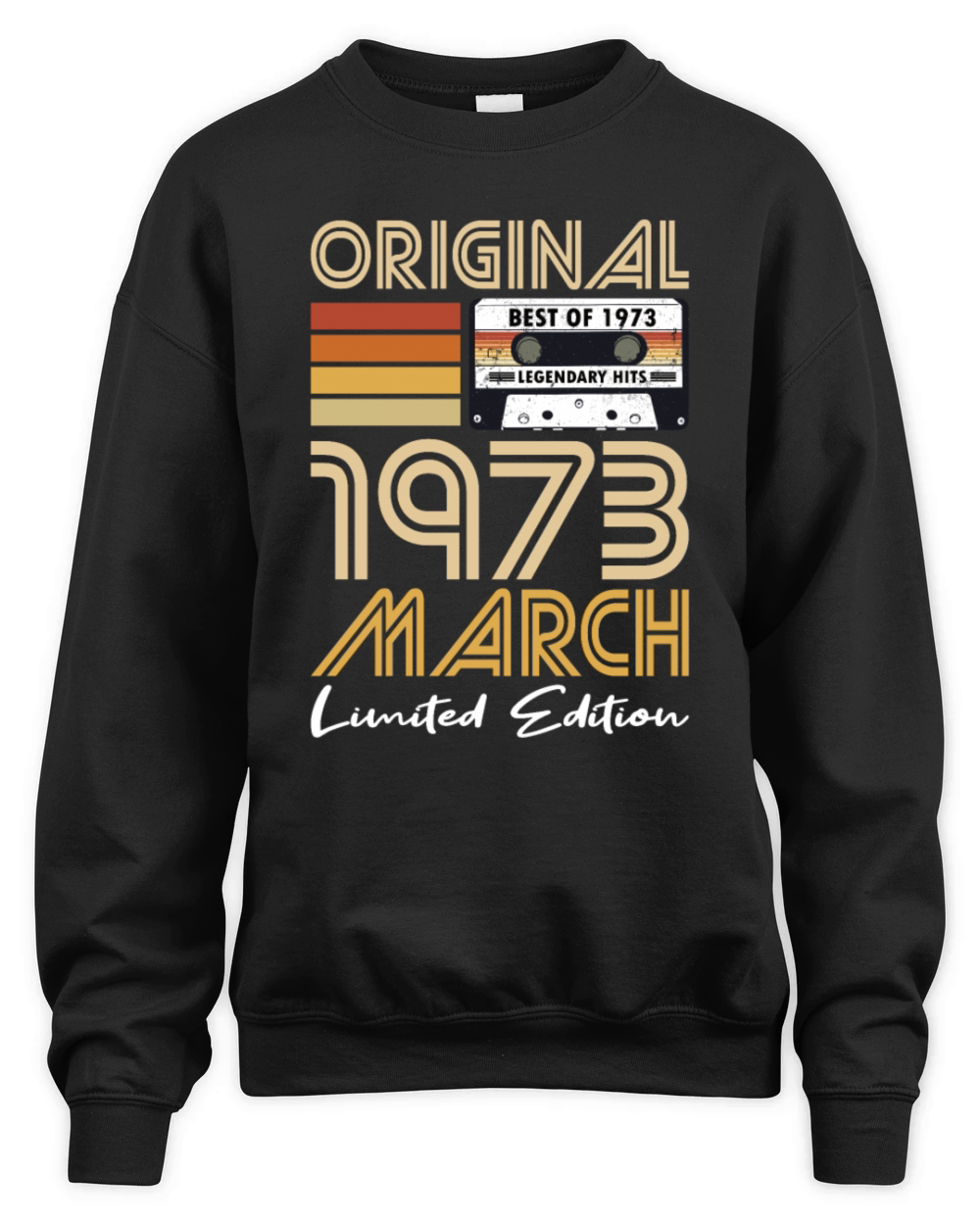 50th birthday march 1973 original 1973 Unisex Premium Crewneck Sweatshirt
