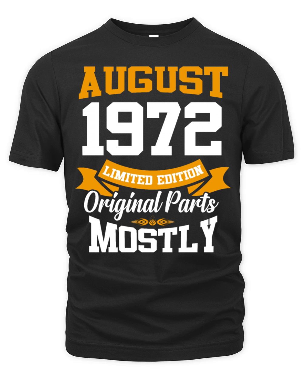 August 1972 Vintage Birthday Present Organic Unisex T-shirt