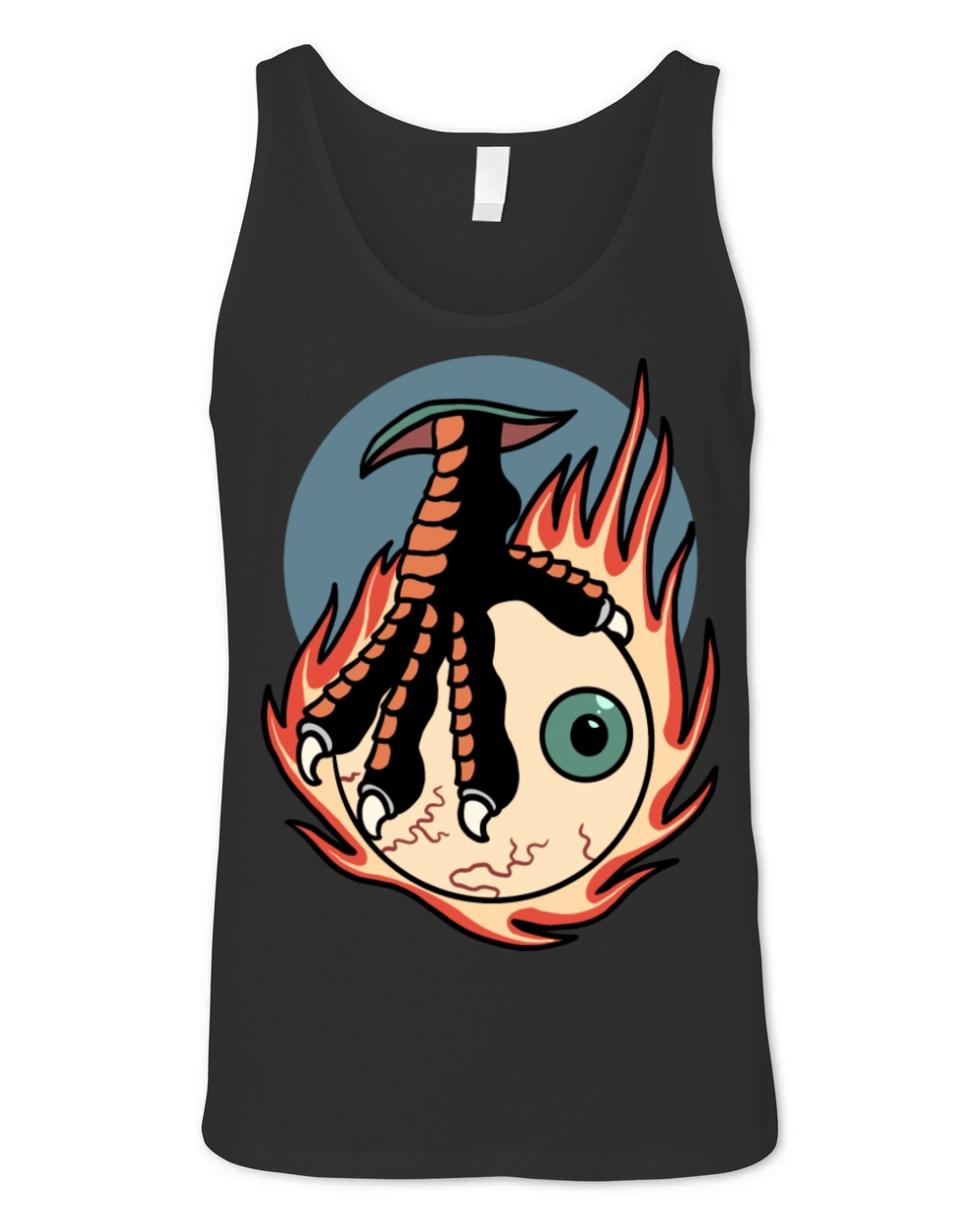 Flaming Claw Tattoo Unisex Jersey Tank