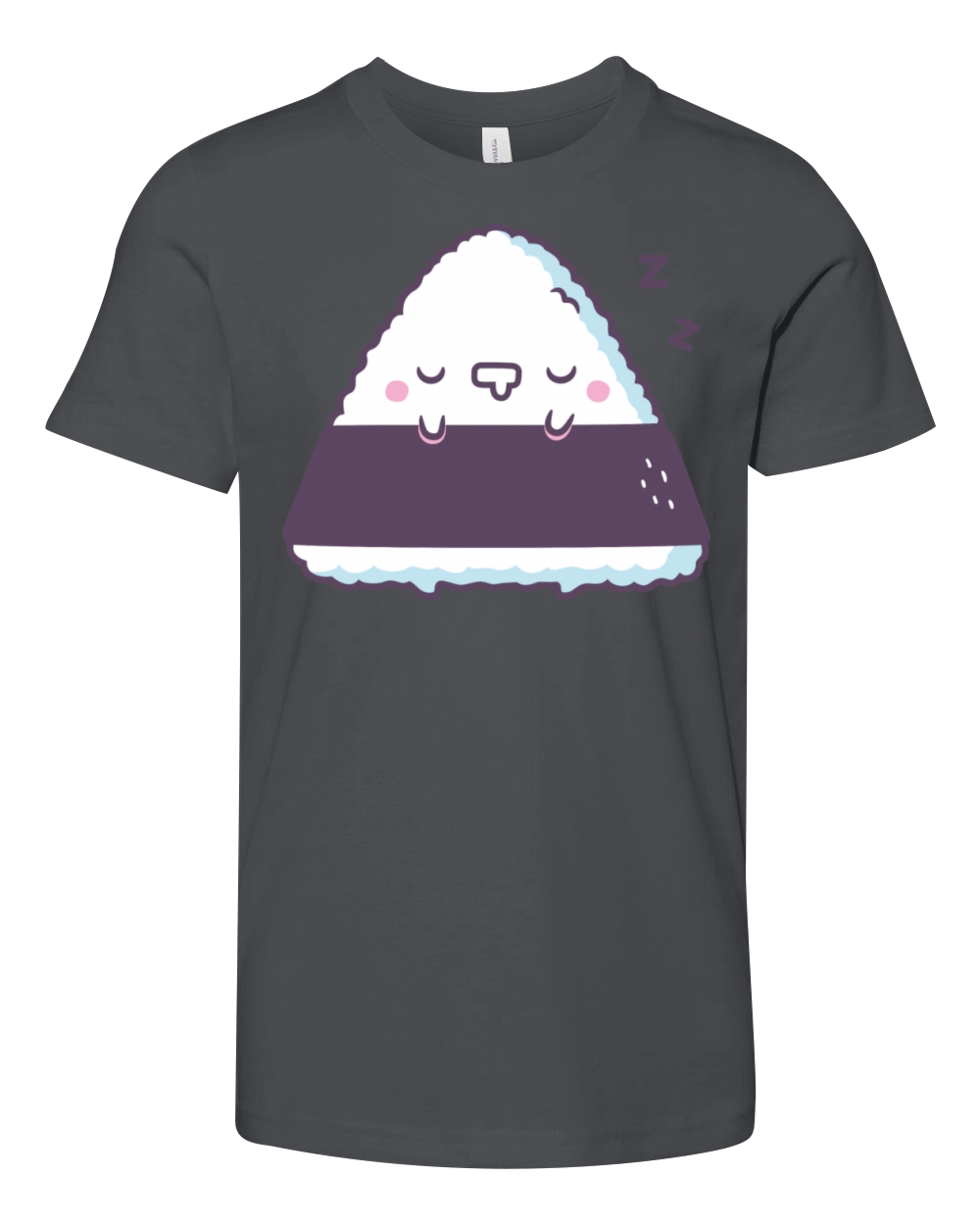 Cute Sleeping Onigiri Japanese Rice Ball Youth Unisex Jersey Tee