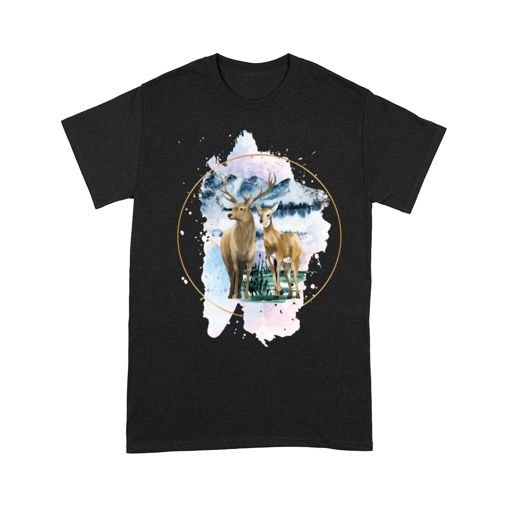 Hirsch Nature Hiking Outdoor Mountains Comfort T-shirt
