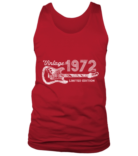Guitar Lover 50 Year Old Gifts Vintage 1972 Limite Tank Top Unisex