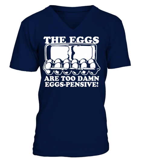 Eggs pensive V-Neck T-shirt