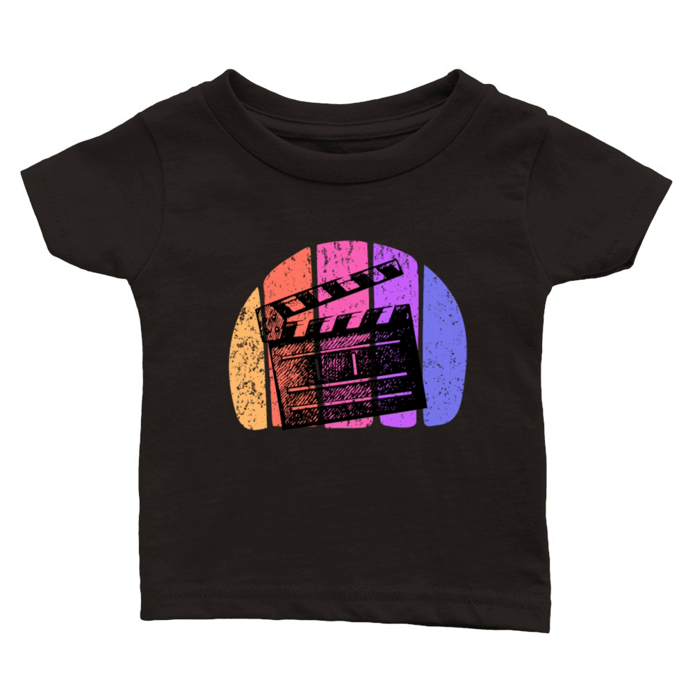 Vintage Film Clapper Director Musical Actor Classic Baby Crewneck T-shirt