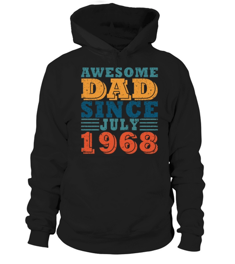 Father July 1968 vintage birthday dad saying 55 Hoodie Unisex