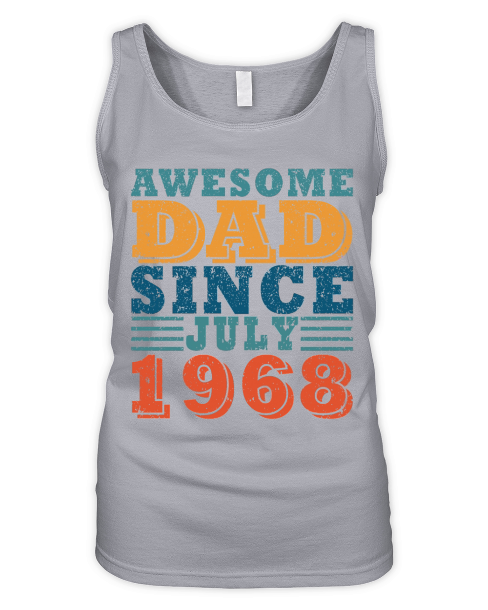 Father July 1968 vintage birthday dad saying 55 Organic Women's Tank Top