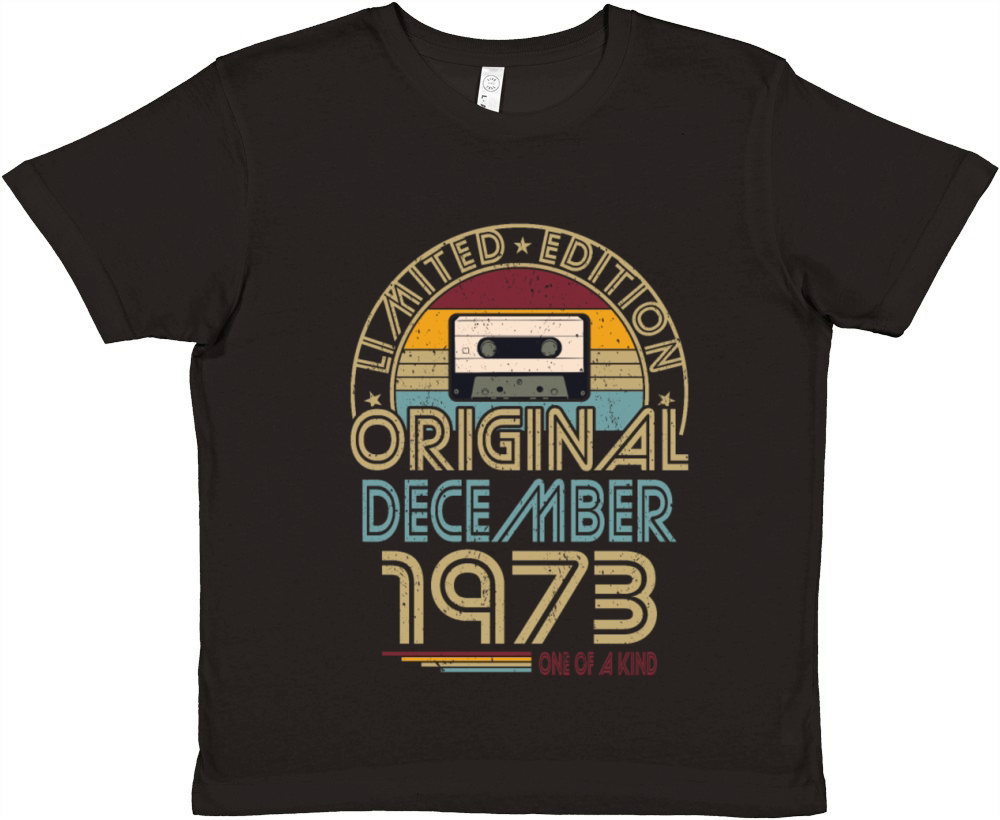 50th birthday december 1973 original 1973 Premium Kids Crewneck T-shirt