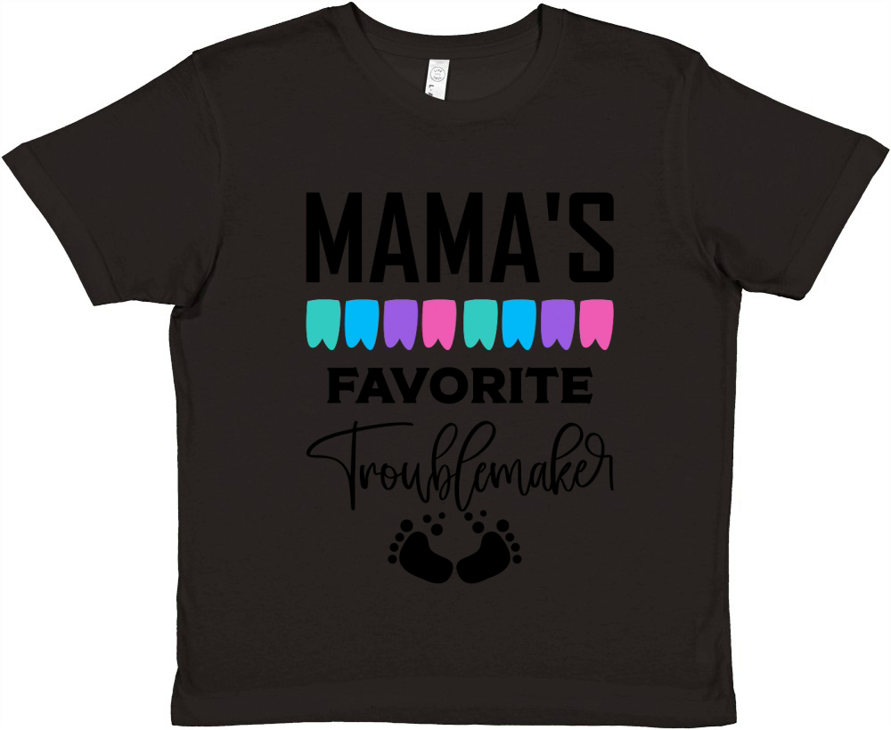 Mamas favorite troublemarker Premium Kids Crewneck T-shirt