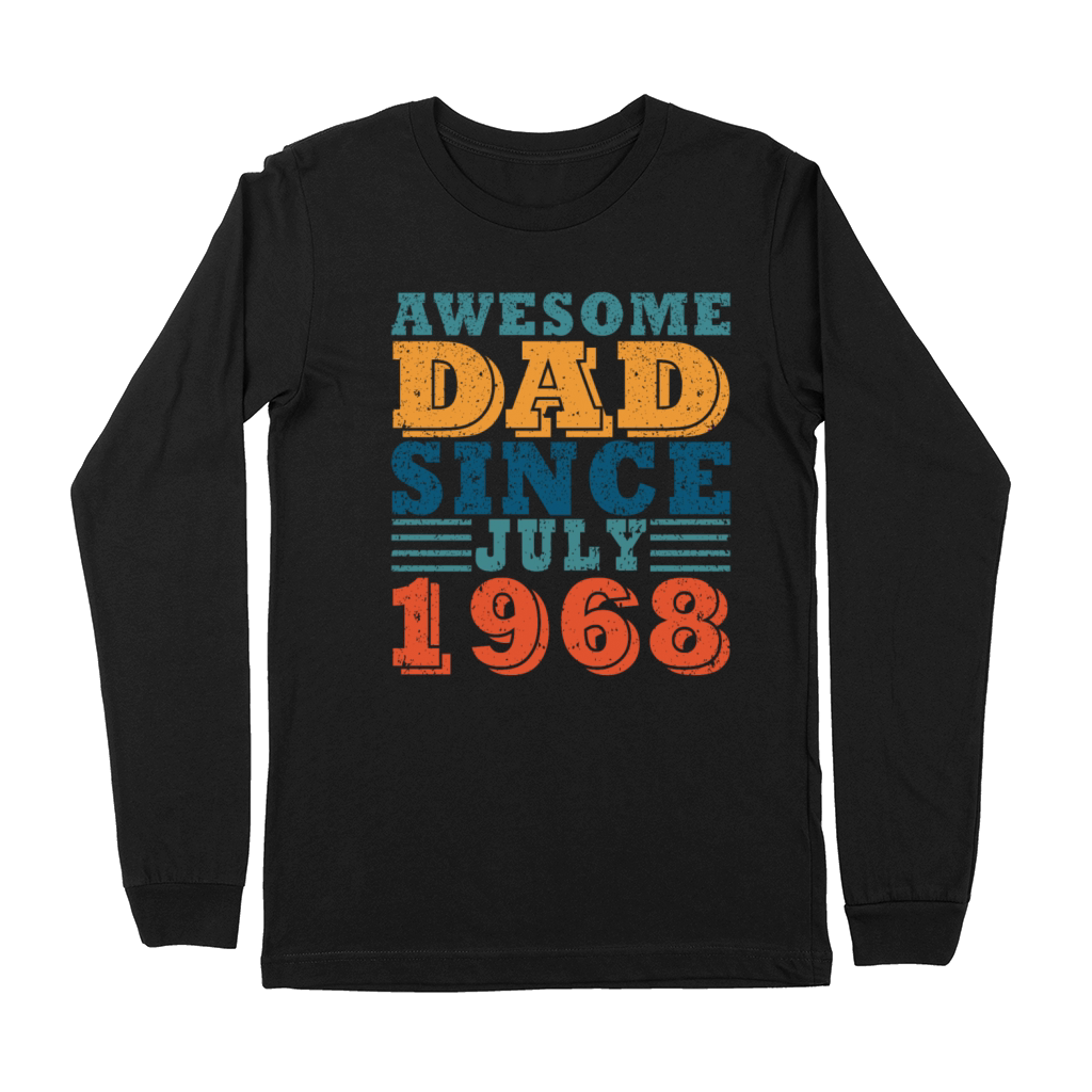 Father July 1968 vintage birthday dad saying 55 Premium Long Sleeve