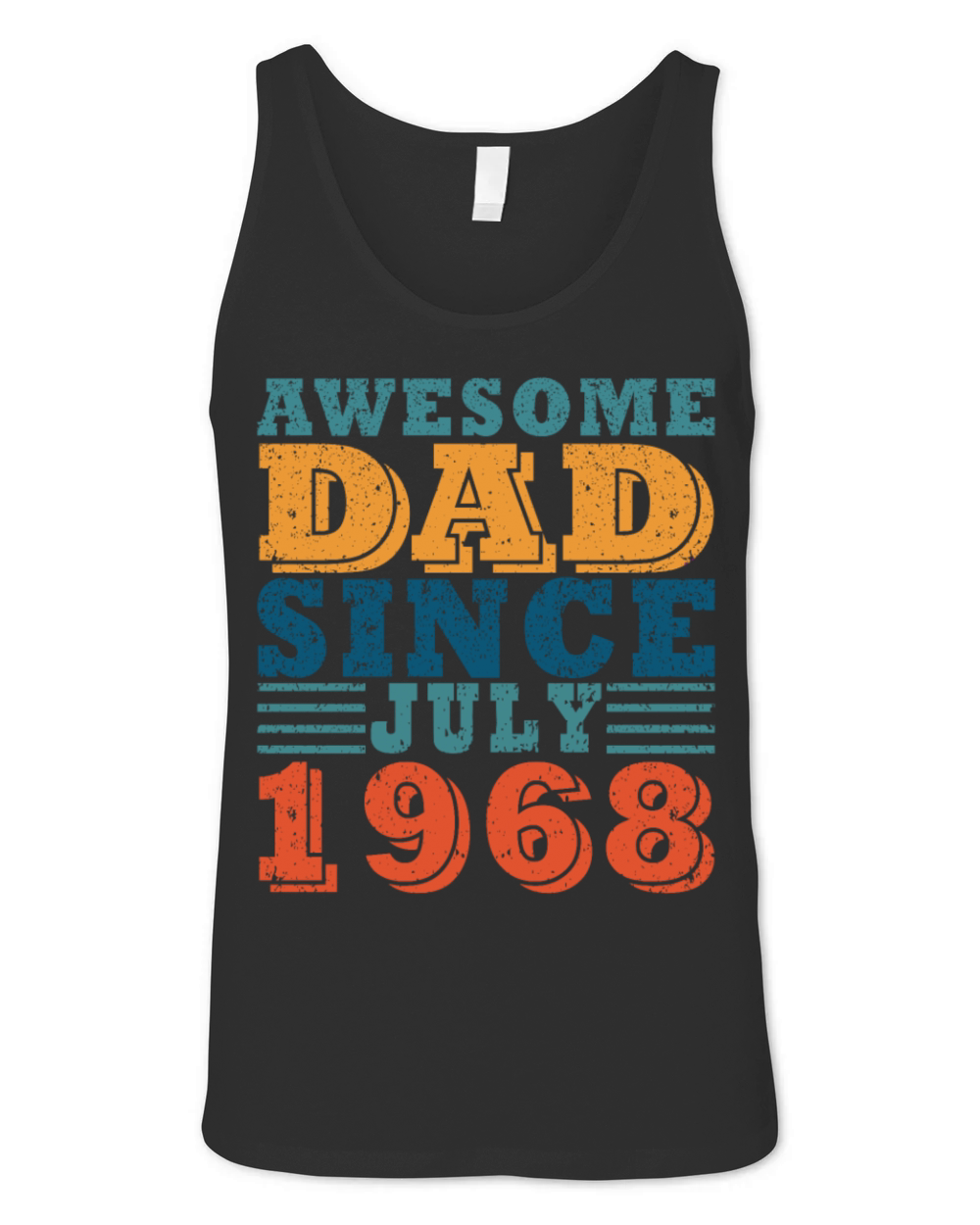 Father July 1968 vintage birthday dad saying 55 Unisex Jersey Tank