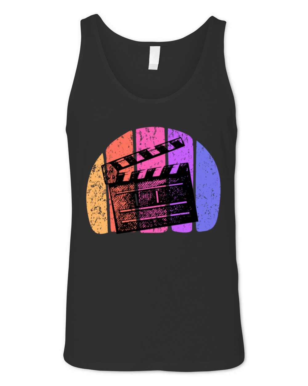 Vintage Film Clapper Director Musical Actor Unisex Jersey Tank