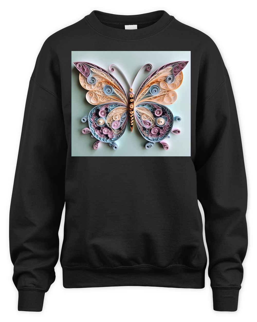 3D Butterfly Tumbler Wrap Unisex Premium Crewneck Sweatshirt