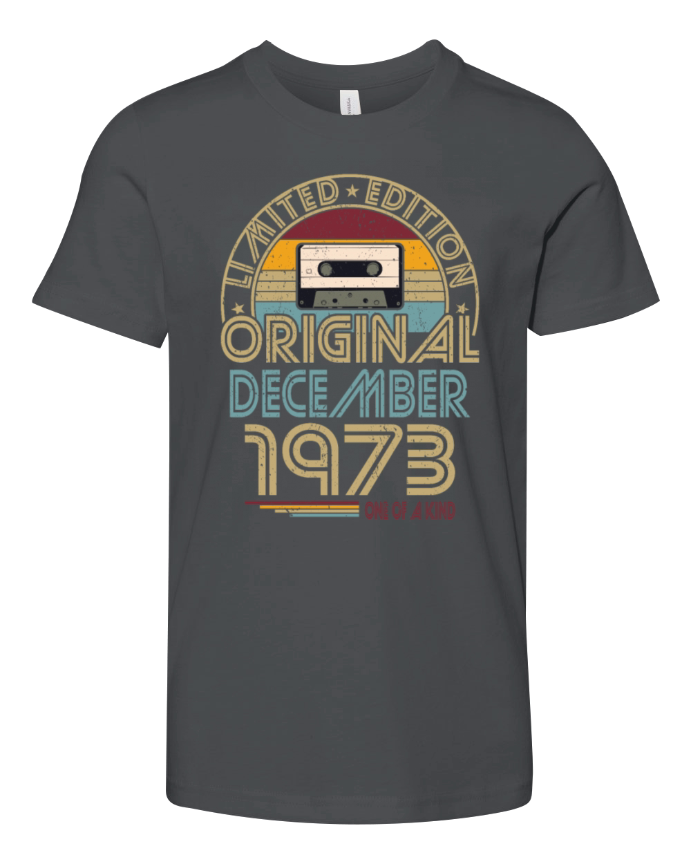 50th birthday december 1973 original 1973 Youth Unisex Jersey Tee