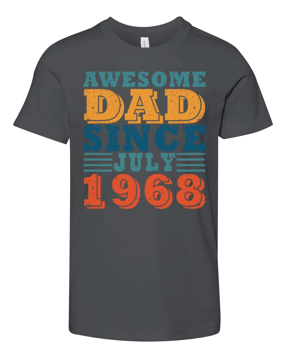Father July 1968 vintage birthday dad saying 55 Youth Unisex Jersey Tee