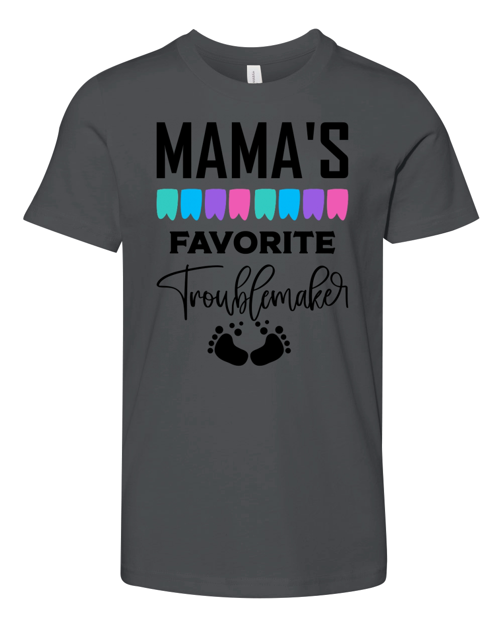 Mamas favorite troublemarker Youth Unisex Jersey Tee
