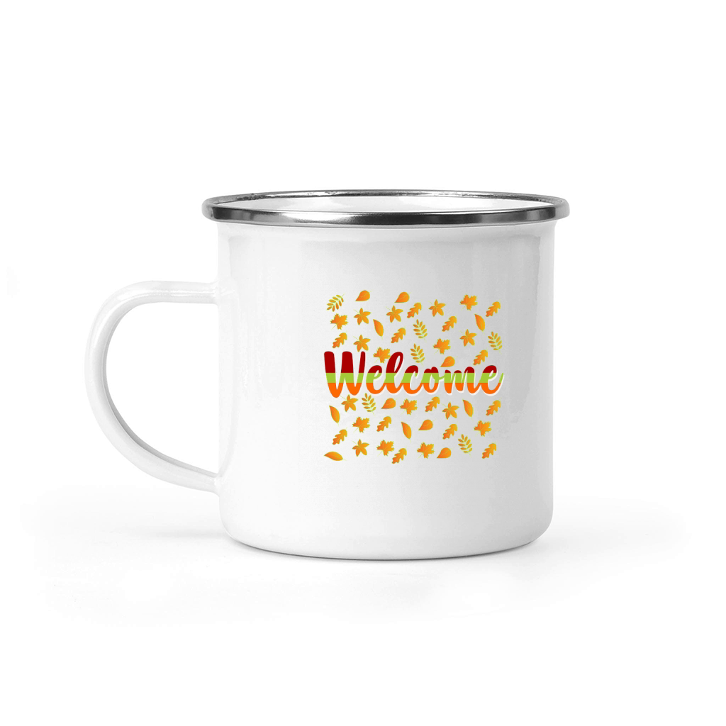 Welcome Autum Halloween Camping Mug