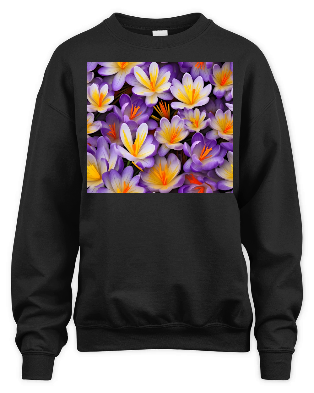 3D Crocuses Tumbler Wrap Unisex Premium Crewneck Sweatshirt