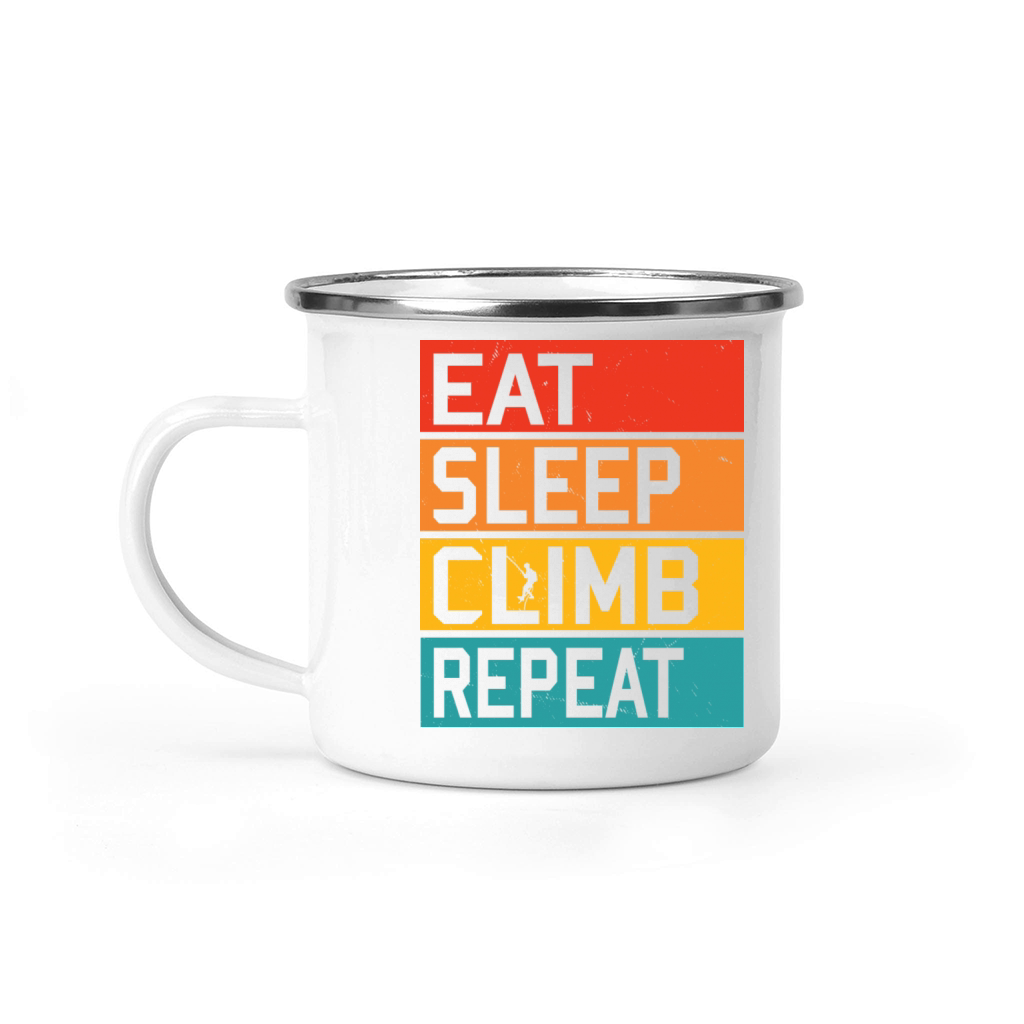 Eat Sleep Climb Repeat Sports Climber Gift Camping Mug