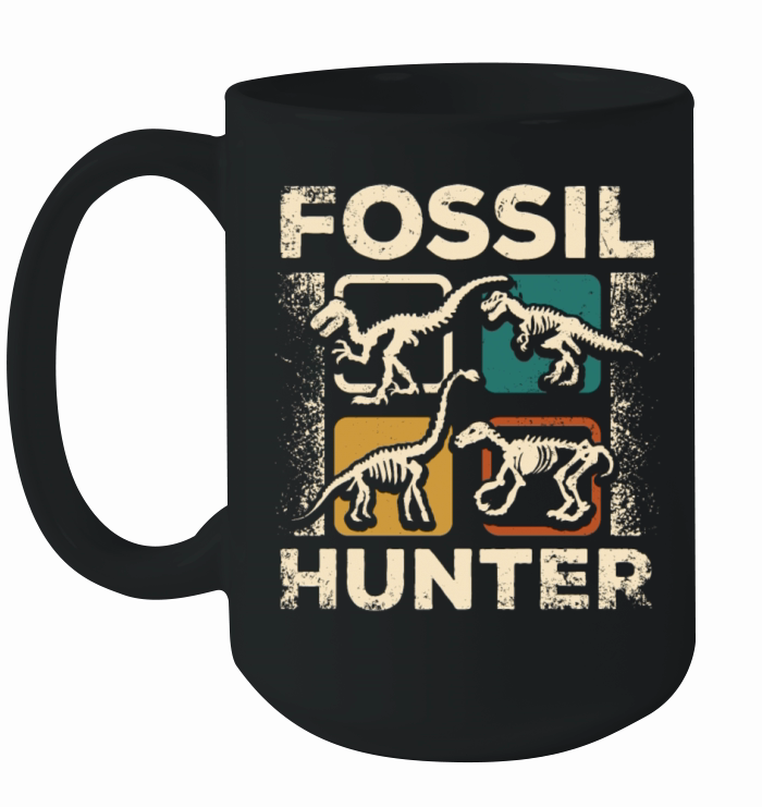 Dinosaur Fossil Hunter Digger for Paleontologist Ceramic Mug