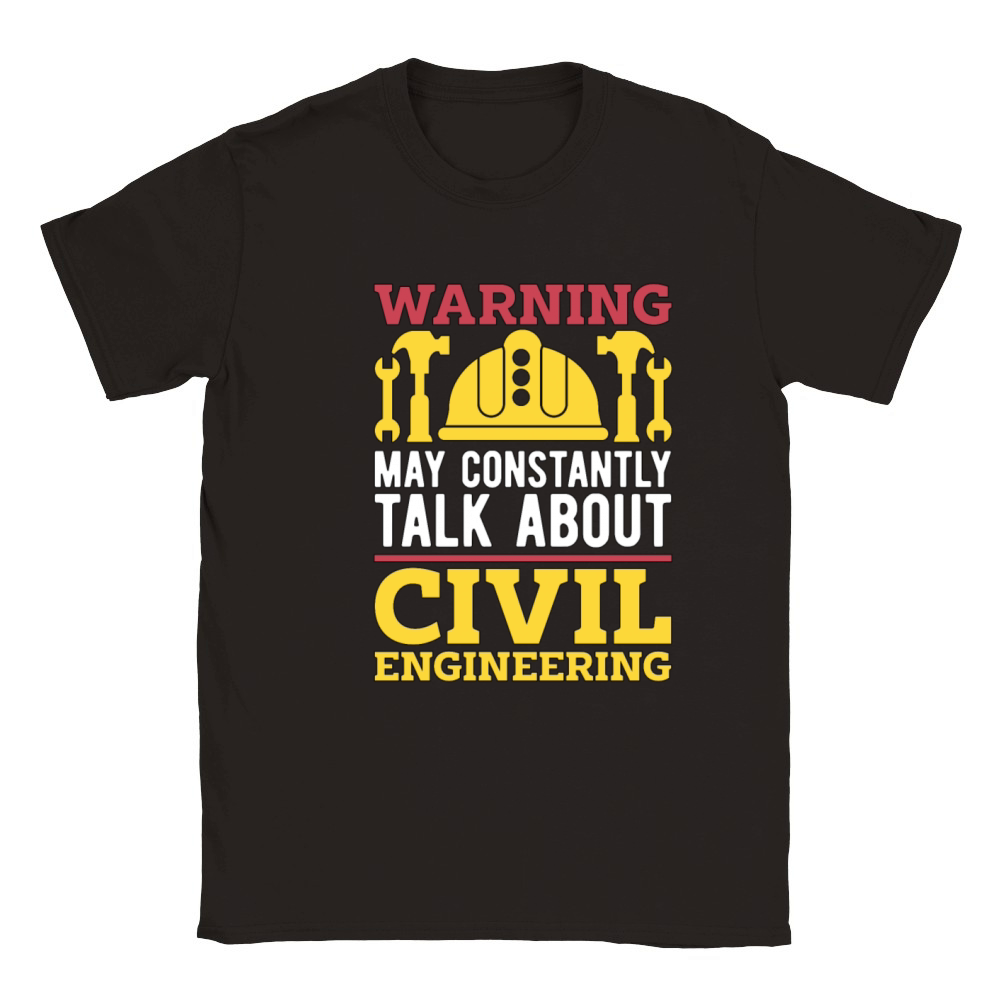Civil Engineer Warning May Constantly Contractor Classic Kids Crewneck T-shirt