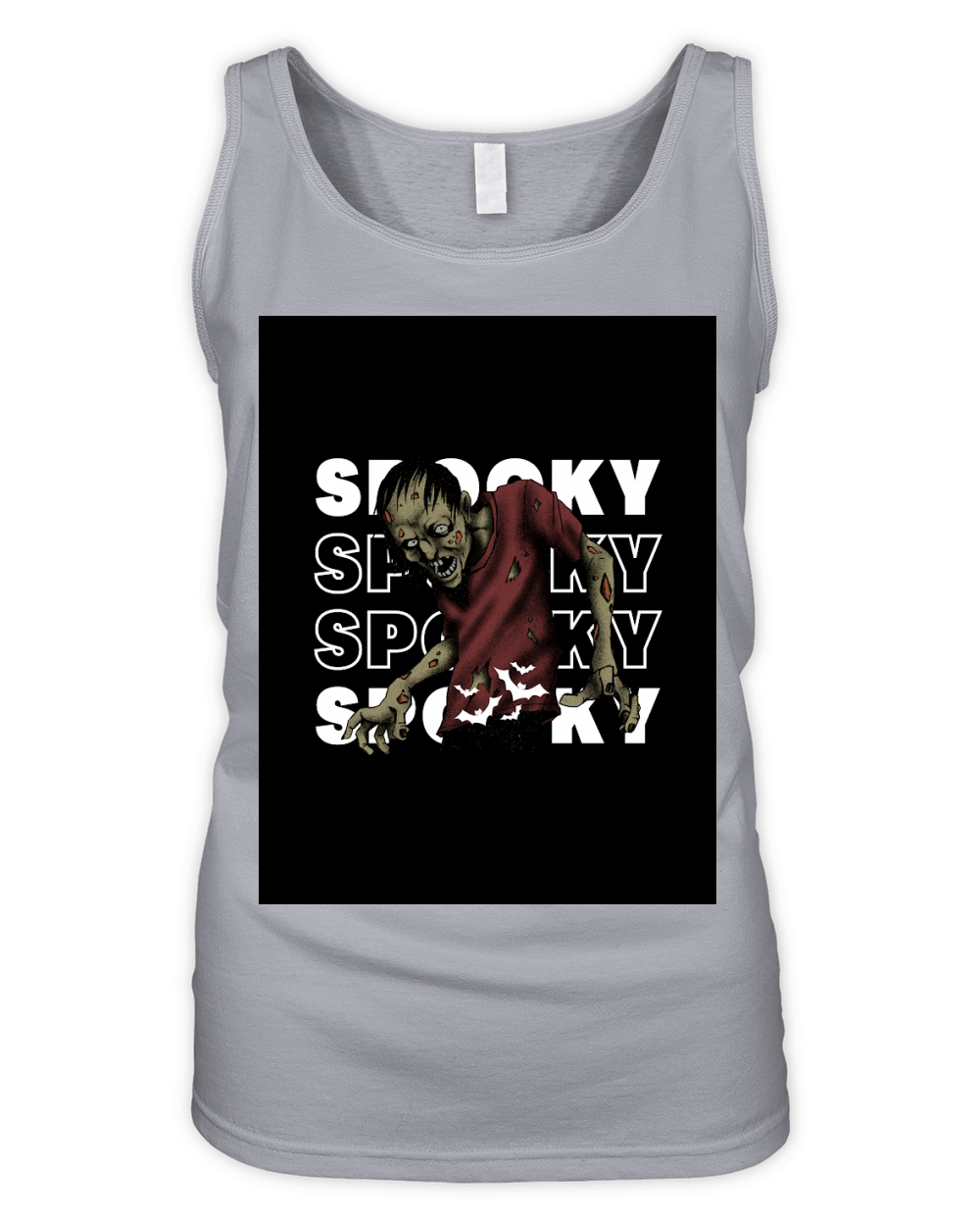 White & Black Simple Spoky Organic Women's Tank Top