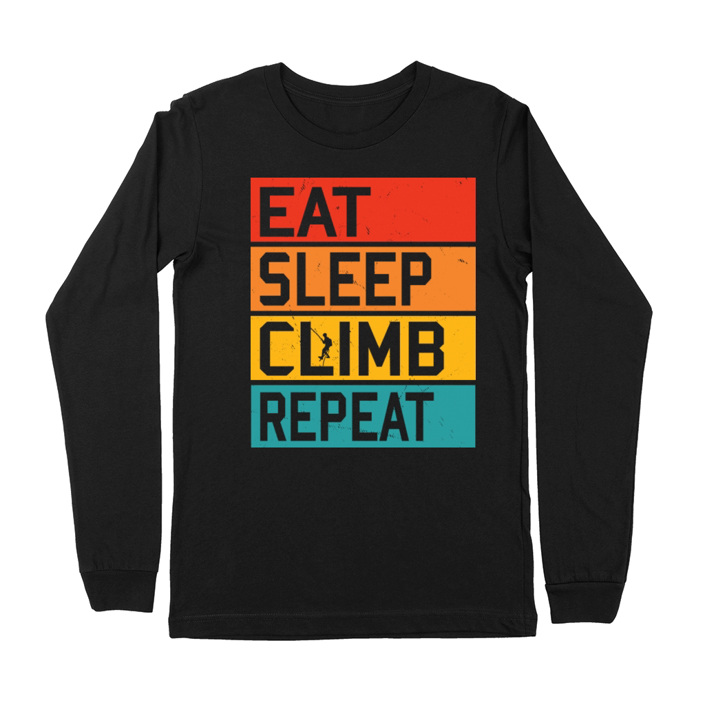 Eat Sleep Climb Repeat Sports Climber Gift Premium Long Sleeve