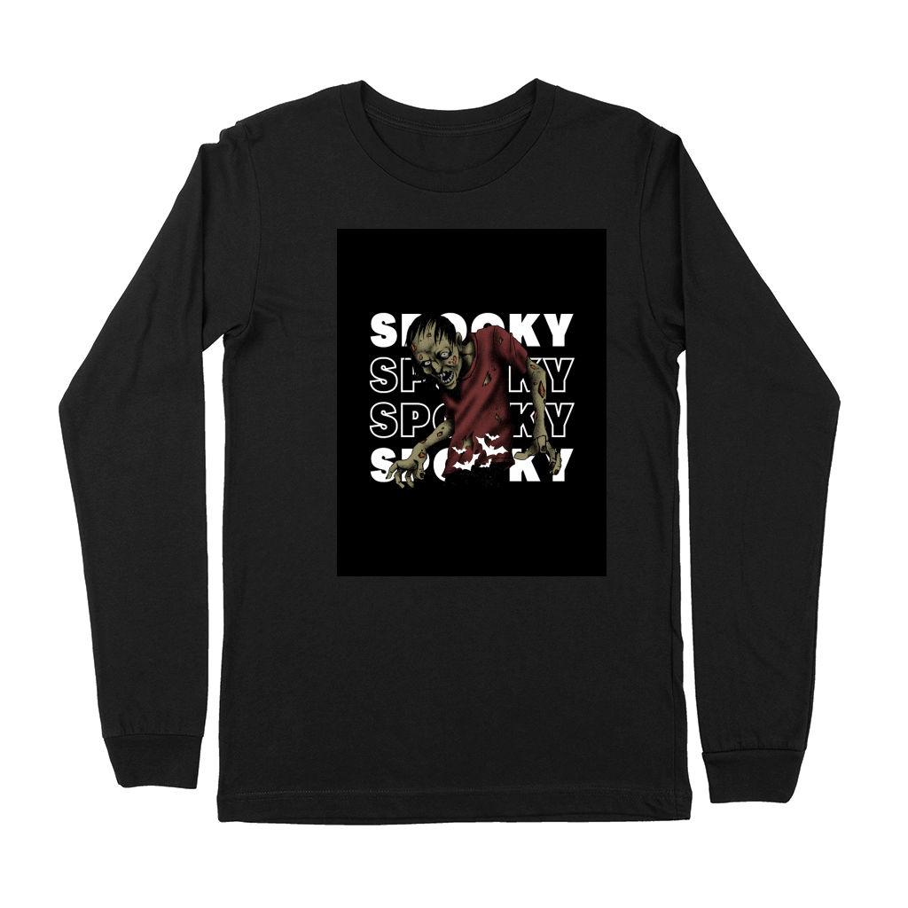 White & Black Simple Spoky Premium Long Sleeve