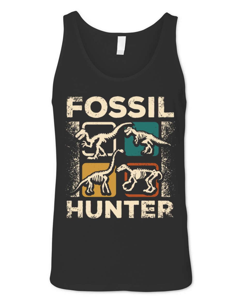 Dinosaur Fossil Hunter Digger for Paleontologist Unisex Jersey Tank
