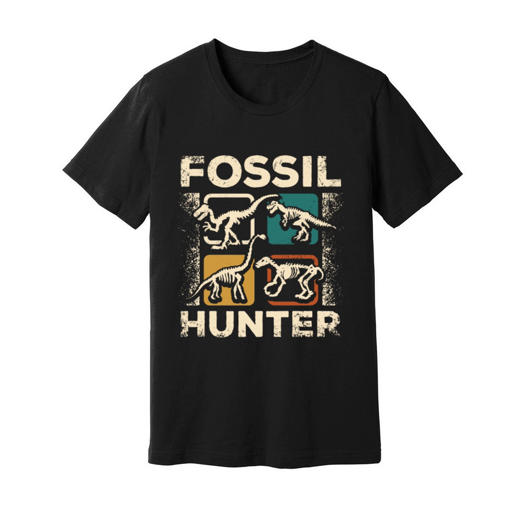 Dinosaur Fossil Hunter Digger for Paleontologist Unisex Jersey Tee